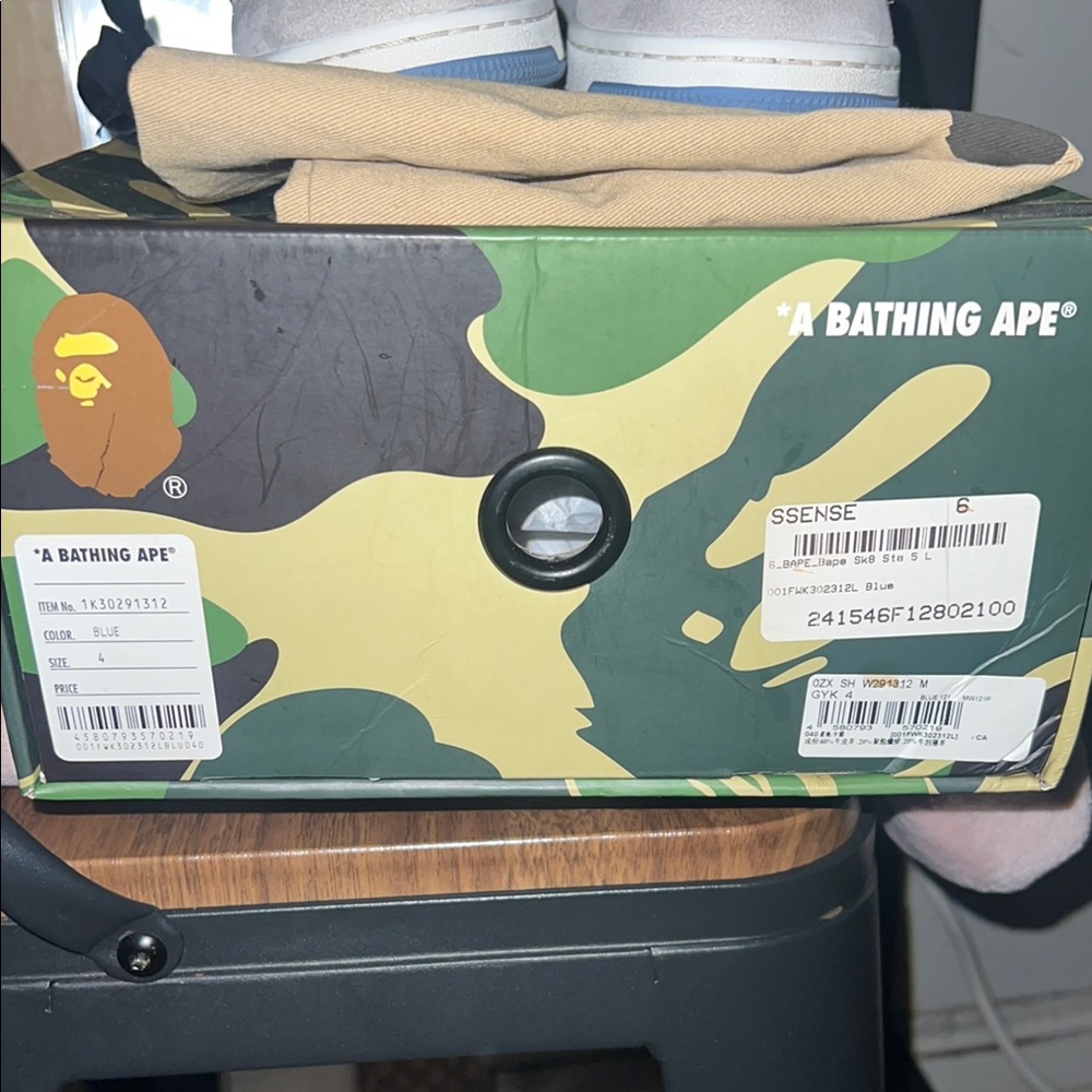 Bathing Ape Blue and White Sneakers - Picture 3 of 7
